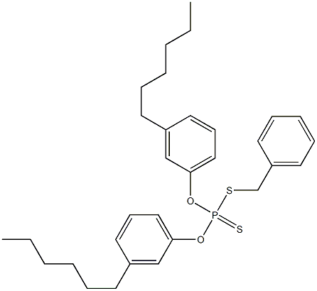 Dithiophosphoric acid O,O-bis(3-hexylphenyl)S-benzyl ester Struktur