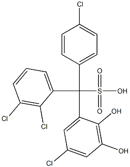 (4-Chlorophenyl)(2,3-dichlorophenyl)(5-chloro-2,3-dihydroxyphenyl)methanesulfonic acid|