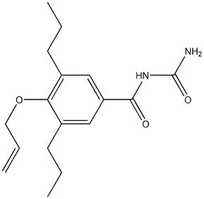 1-[4-(Allyloxy)-3,5-dipropylbenzoyl]urea Struktur