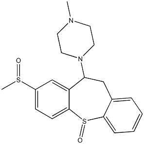 10,11-Dihydro-8-(methylsulfinyl)-10-(4-methyl-1-piperazinyl)dibenzo[b,f]thiepin 5-oxide Struktur
