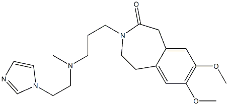 2,3-Dihydro-7,8-dimethoxy-3-[3-[N-[2-(1H-imidazol-1-yl)ethyl]-N-methylamino]propyl]-1H-3-benzazepin-4(5H)-one Struktur