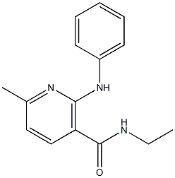 2-Anilino-N-ethyl-6-methylnicotinamide,,结构式