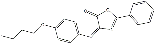 4-(p-Butoxybenzylidene)-2-phenyl-4,5-dihydrooxazol-5-one 结构式