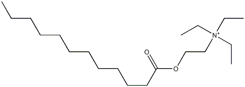 N,N,N-Triethyl-2-[(1-oxododecyl)oxy]ethanaminium Struktur