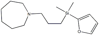ヘキサヒドロ-1-[3-[(2-フラニル)ジメチルシリル]プロピル]-1H-アゼピン 化学構造式