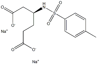 [S,(+)]-3-[(p-Tolylsulfonyl)amino]hexanedioic acid disodium salt Structure