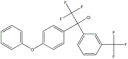 1-Chloro-1-(4-phenoxyphenyl)-1-[3-(trifluoromethyl)phenyl]-2,2,2-trifluoroethane,,结构式