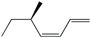 [R,3Z,(-)]-5-メチル-1,3-ヘプタジエン 化学構造式
