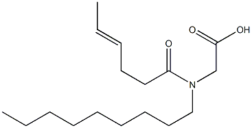 N-(4-Hexenoyl)-N-nonylglycine Structure