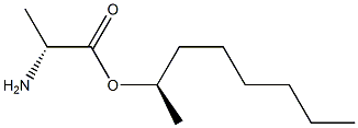 (R)-2-Aminopropanoic acid (R)-1-methylheptyl ester 结构式