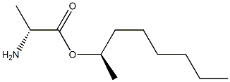 (R)-2-アミノプロパン酸(R)-1-メチルヘプチル 化学構造式