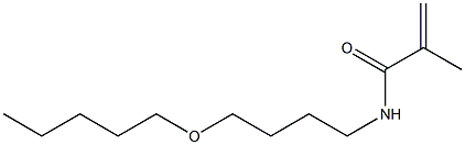 N-(4-ペンチルオキシブチル)メタクリルアミド 化学構造式