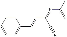 N-[(2E)-1-Cyano-3-phenyl-2-propen-1-ylidene]acetamide,,结构式