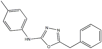 5-Benzyl-2-p-toluidino-1,3,4-oxadiazole,,结构式