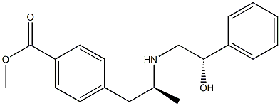 4-[(S)-2-[[(S)-2-ヒドロキシ-2-フェニルエチル]アミノ]プロピル]安息香酸メチル 化学構造式