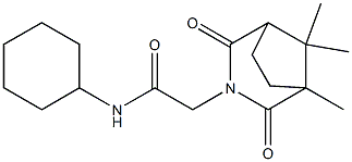 N-Cyclohexyl-2,4-dioxo-1,8,8-trimethyl-3-azabicyclo[3.2.1]octane-3-acetamide Struktur