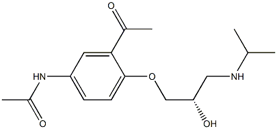 3'-Acetyl-4'-[(S)-2-hydroxy-3-(isopropylamino)propoxy]acetoanilide Structure