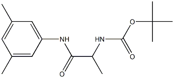 N-(3,5-Dimethylphenyl)-2-[(tert-butoxycarbonyl)amino]-2-methylacetamide Struktur