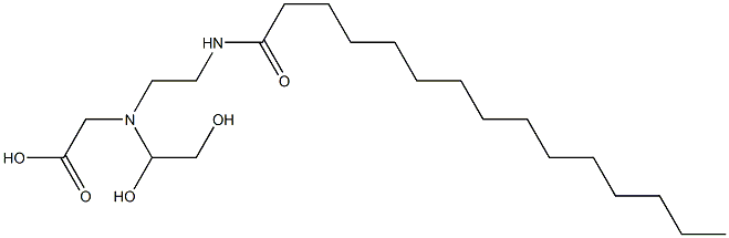 N-(1,2-Dihydroxyethyl)-N-[2-(pentadecanoylamino)ethyl]aminoacetic acid Structure