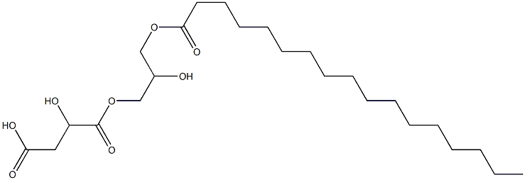 L-Malic acid hydrogen 1-(2-hydroxy-3-heptadecanoyloxypropyl) ester Struktur