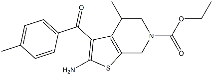 2-Amino-3-(4-methylbenzoyl)-4,5,6,7-tetrahydro-4-methyl-6-ethoxycarbonylthieno[2,3-c]pyridine