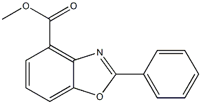 2-フェニルベンゾオキサゾール-4-カルボン酸メチル 化学構造式