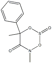 4,6-ジメチル-6-フェニル-4H-1,3,2,4-ジオキサチアジン-5(6H)-オン2-オキシド 化学構造式