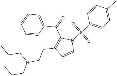 N,N-Dipropyl-1-[(4-methylphenyl)sulfonyl]-2-benzoyl-1H-pyrrole-3-ethanamine,,结构式