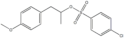 4-クロロベンゼンスルホン酸1-メチル-2-(4-メトキシフェニル)エチル 化学構造式