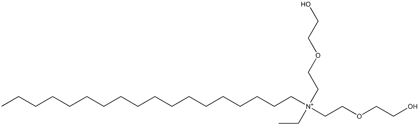 N-Ethyl-N,N-bis[2-(2-hydroxyethoxy)ethyl]-1-octadecanaminium Structure