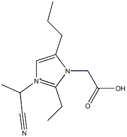 3-(1-Cyanoethyl)-2-ethyl-5-propyl-1-(carboxymethyl)-1H-imidazol-3-ium