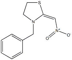 3-Benzyl-2-(nitromethylene)thiazolidine Struktur