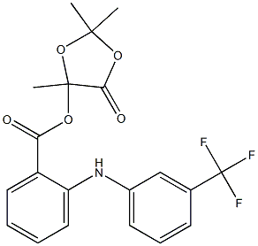 2-[(3-Trifluoromethylphenyl)amino]benzoic acid 2,2,5-trimethyl-4-oxo-1,3-dioxolan-5-yl ester,,结构式