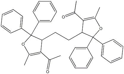 3,3'-(Ethylene)bis[4-acetyl-2,3-dihydro-5-methyl-2,2-diphenylfuran] Structure