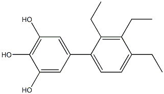 5-(2,3,4-Triethylphenyl)benzene-1,2,3-triol,,结构式