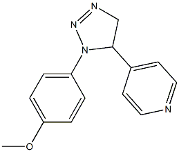 1-(4-メトキシフェニル)-5-(4-ピリジニル)-4,5-ジヒドロ-1H-1,2,3-トリアゾール 化学構造式