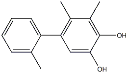 5,6-Dimethyl-4-(2-methylphenyl)benzene-1,2-diol,,结构式