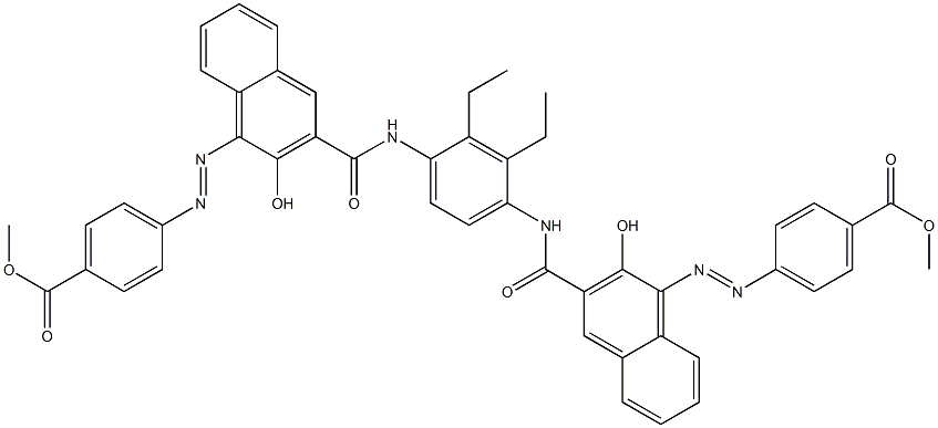 N,N'-(2,3-Diethyl-1,4-phenylene)bis[4-[[4-(methoxycarbonyl)phenyl]azo]-3-hydroxy-2-naphthalenecarboxamide] Struktur