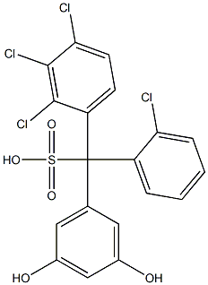 (2-Chlorophenyl)(2,3,4-trichlorophenyl)(3,5-dihydroxyphenyl)methanesulfonic acid