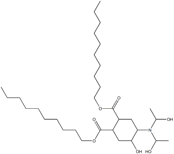 5-Hydroxy-4-[bis(1-hydroxyethyl)amino]-1,2-cyclohexanedicarboxylic acid didecyl ester