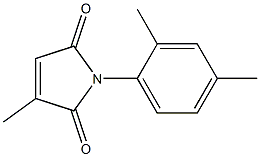 2,5-Dihydro-1-(2,4-dimethylphenyl)-3-methyl-1H-pyrrole-2,5-dione,,结构式