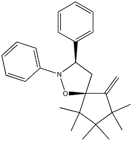 (3R,5R)-2,3-Diphenyl-6-methylene-7,7,8,8,9,9-hexamethyl-1-oxa-2-azaspiro[4.4]nonane,,结构式