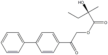 [R,(-)]-2-Hydroxy-2-methylbutyric acid p-phenylphenacyl ester Structure