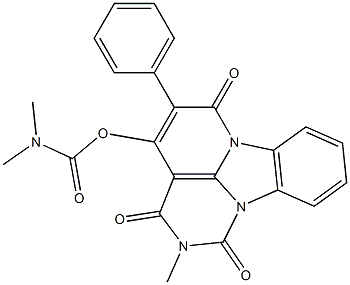 Dimethylcarbamic acid (2,3-dihydro-2-methyl-1,3,6-trioxo-5-phenyl-1H,6H-2,6a,10b-triazafluoranthen)-4-yl ester