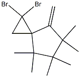 2,2-Dibromo-4-methylene-5,5,6,6,7,7-hexamethylspiro[2.4]heptane Struktur