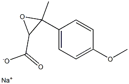 2-(p-Methoxyphenyl)-2-methyloxirane-3-carboxylic acid sodium salt 结构式