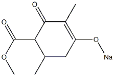 3,6-Dimethyl-2-oxo-4-sodiooxy-3-cyclohexene-1-carboxylic acid methyl ester