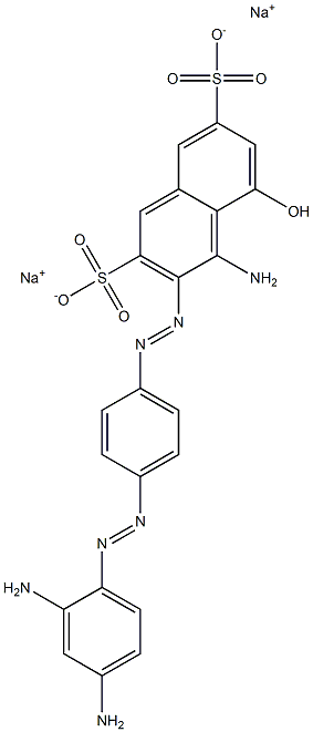 4-Amino-3-[p-(2,4-diaminophenylazo)phenylazo]-5-hydroxy-2,7-naphthalenedisulfonic acid disodium salt 结构式