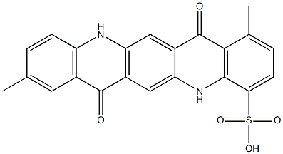 5,7,12,14-テトラヒドロ-1,9-ジメチル-7,14-ジオキソキノ[2,3-b]アクリジン-4-スルホン酸 化学構造式