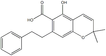 2,2-Dimethyl-5-hydroxy-7-(2-phenylethyl)-2H-1-benzopyran-6-carboxylic acid